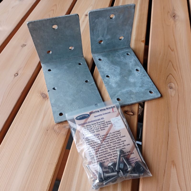 Mooring Whip Brackets for Flex Connect Floating Docks