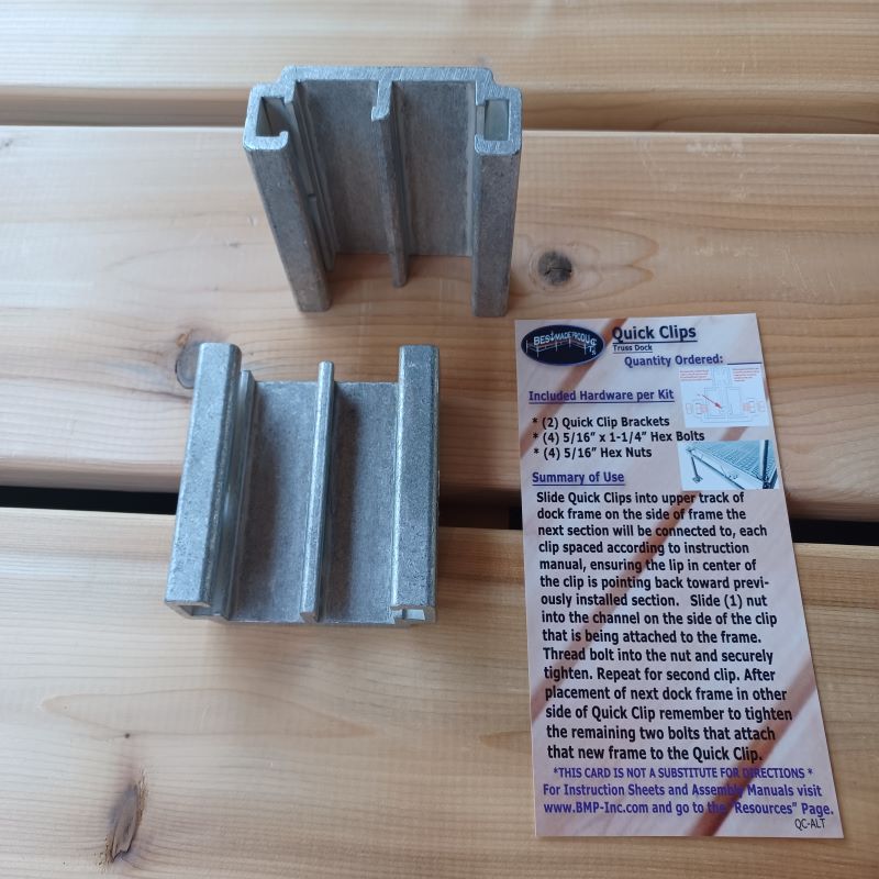 Quick Clips (Connectors) For Lake Truss Docks